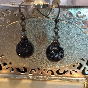 costume jewelry marble earrings